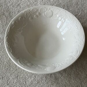 Gibson White Embossed Fruit Bowl